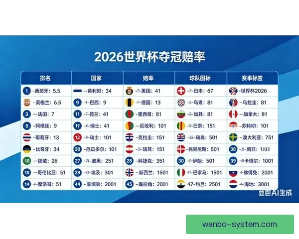 世界杯最新竞猜赔率对比分析及热门球队胜算深度解析